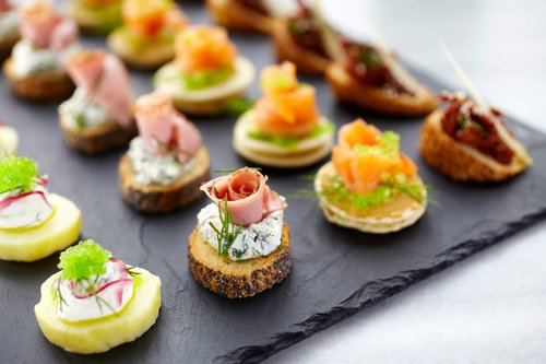Hors d'oeuvres on a platter