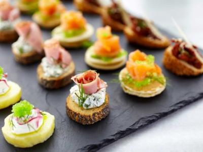 Hors d'oeuvres on a platter