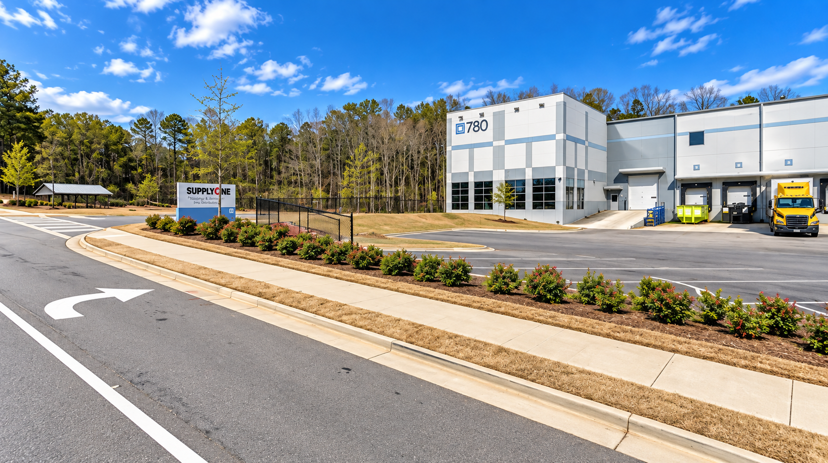 SupplyOne packaging facility exterior at the Atlanta-area location in Austell, GA.