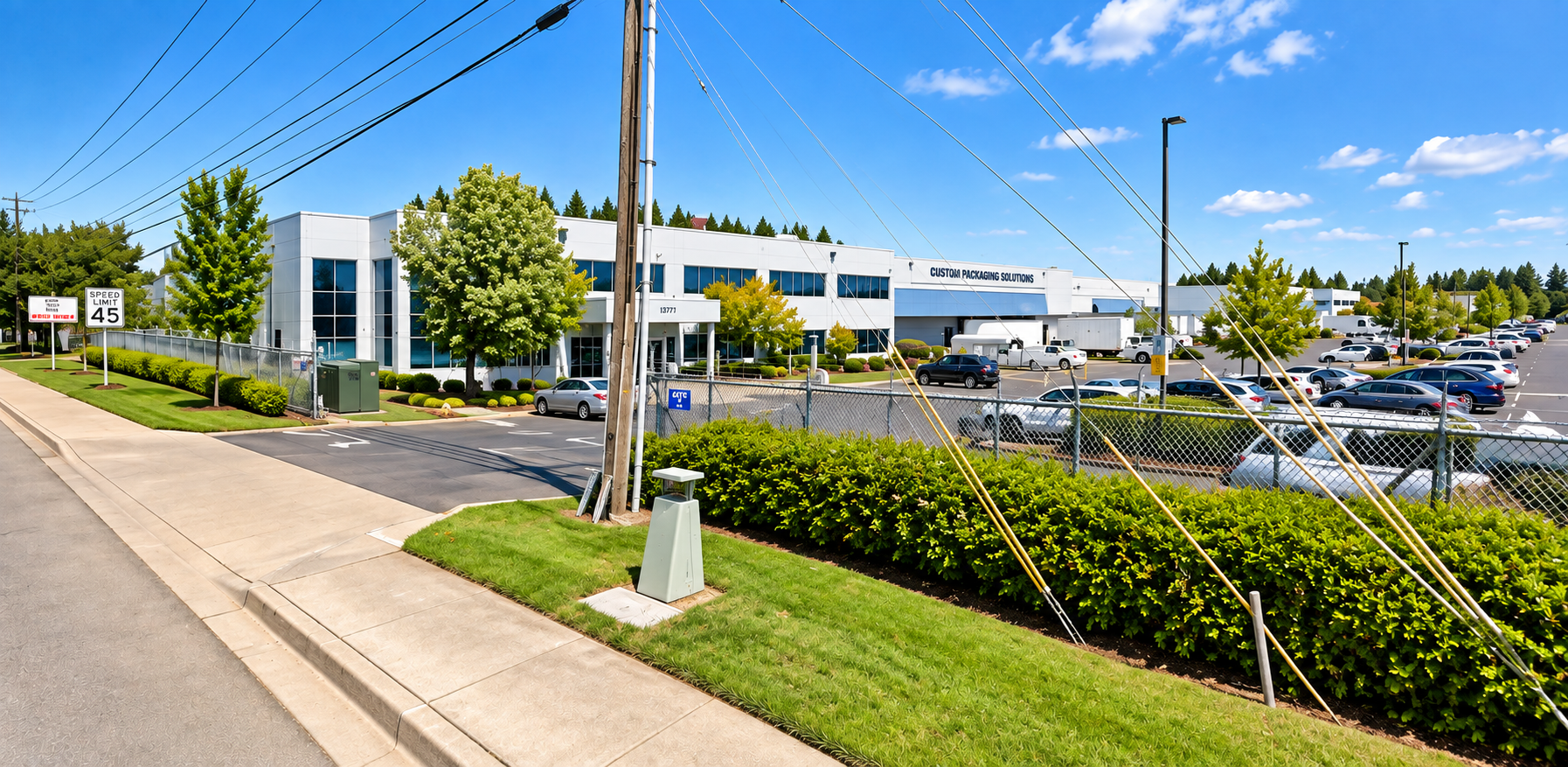 Exterior view of the SupplyOne packaging facility in Tualatin, Oregon, providing custom corrugated and industrial packaging solutions.