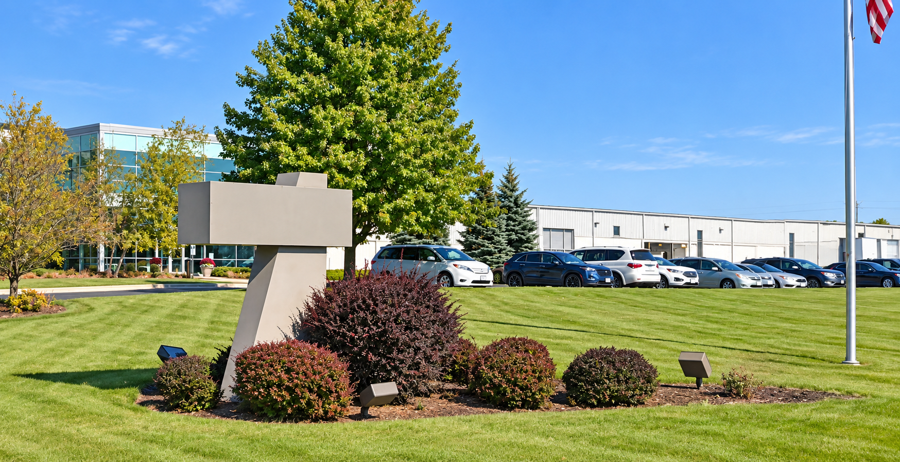Exterior view of the SupplyOne packaging facility in Jackson, Wisconsin, providing custom corrugated packaging and industrial packaging solutions.