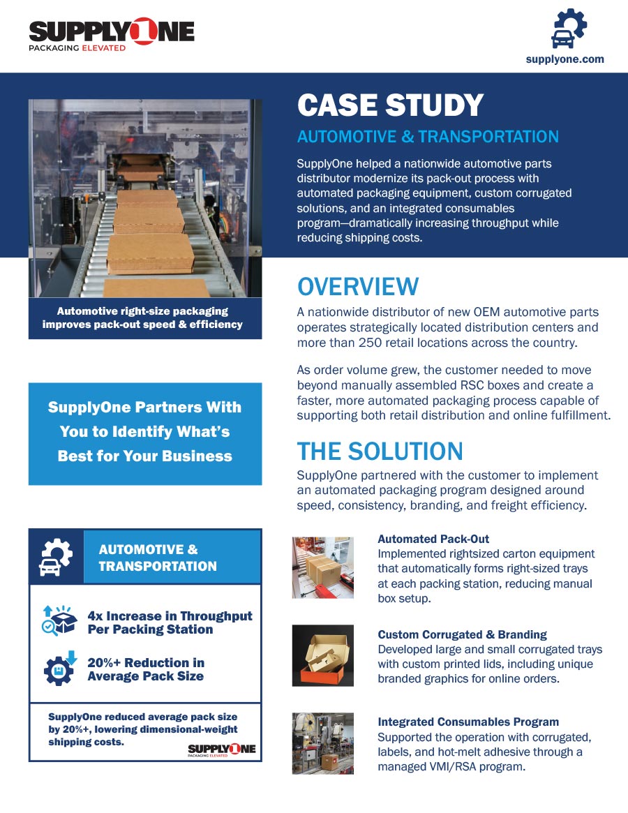 supplyone automotive and transportation case study