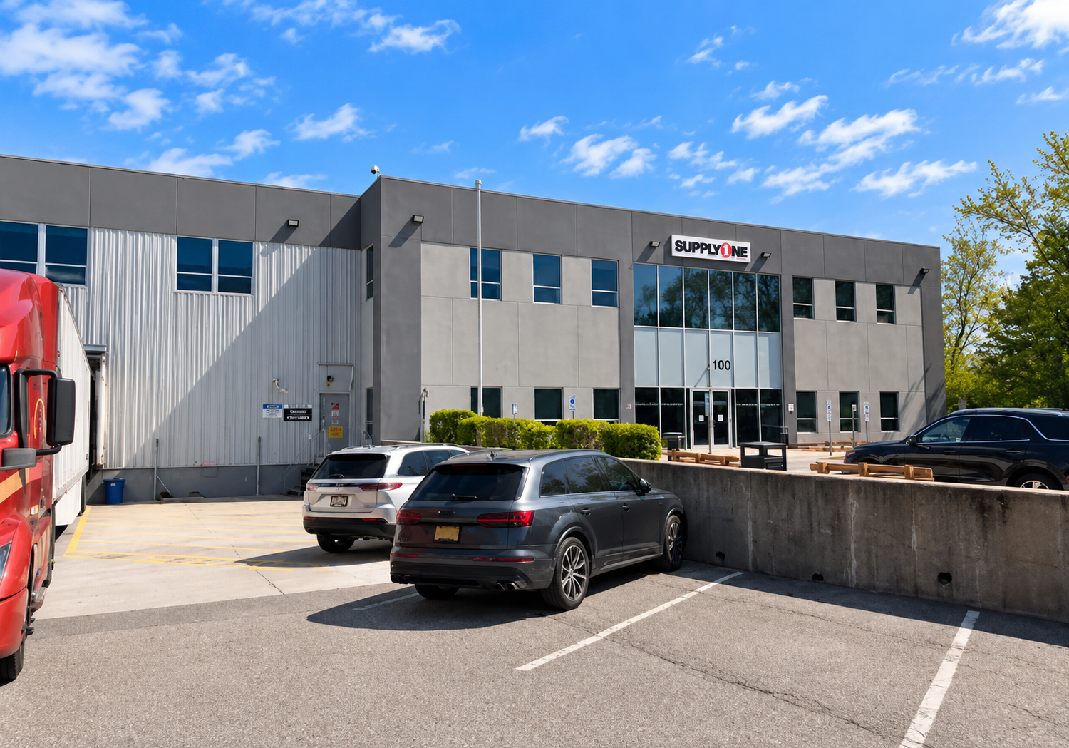Exterior view of the SupplyOne packaging facility in North Arlington, New Jersey, serving businesses throughout Greater New York.
